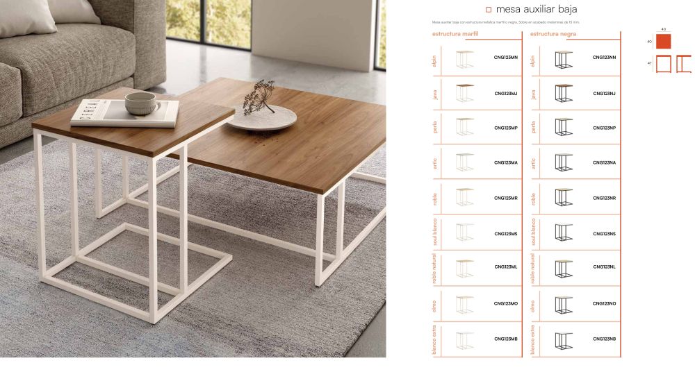 1011- Mesa auxiliar baja 